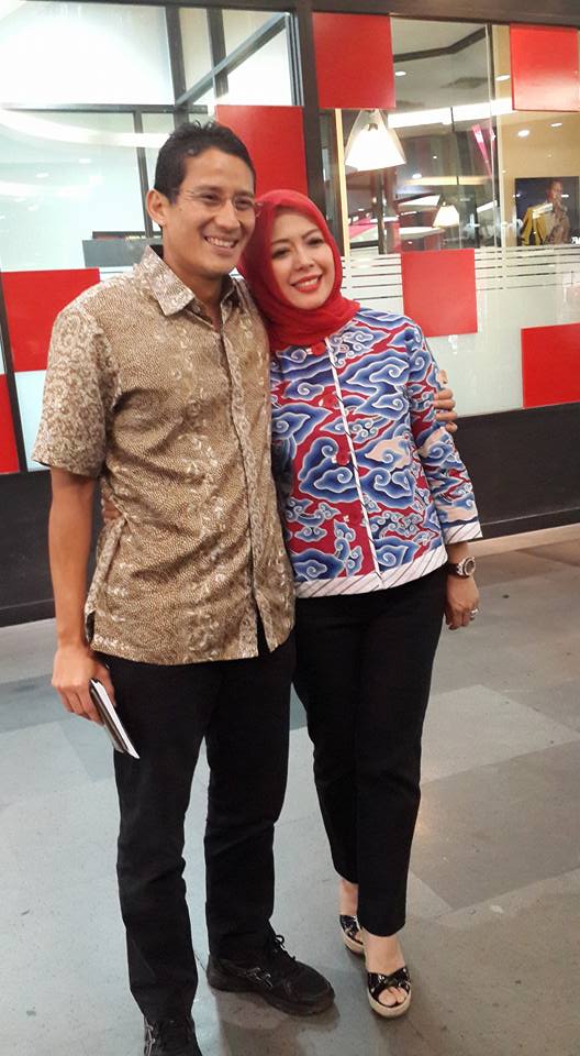 Sandiaga Uno dan istri, Nur Asia Uno. Foto: Hidupgaya